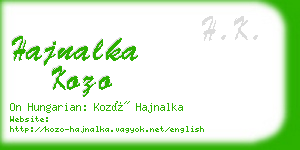 hajnalka kozo business card